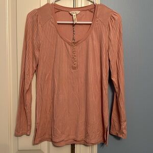 Matilda Jane Scoop Neck Henley Shirt, NWOT, XS